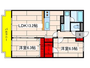 ヴァンヴェール三輪の物件間取画像